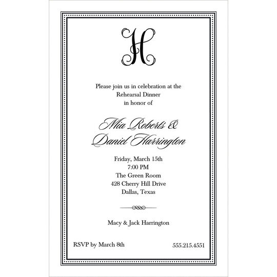 Elegant Border Invitations